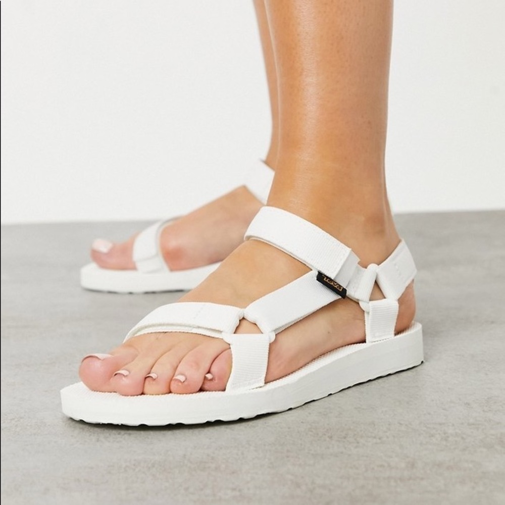 White teva sandals